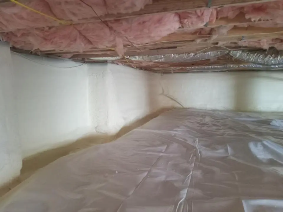 Crawl space encapsulation with closed-cell spray foam for Roof Maintenance in Loughman
